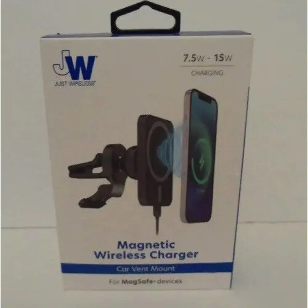 JW Just Wireless Magnetic Wireless Charger Car Vent Mount For MagSafe iPhones